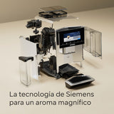 SIEMENS - Cafetera Superautomática, EQ700, Pantalla iSelect de 5", coffeWorld, Molinillo, Home Connect, Acero Inoxidable, TQ707R03
