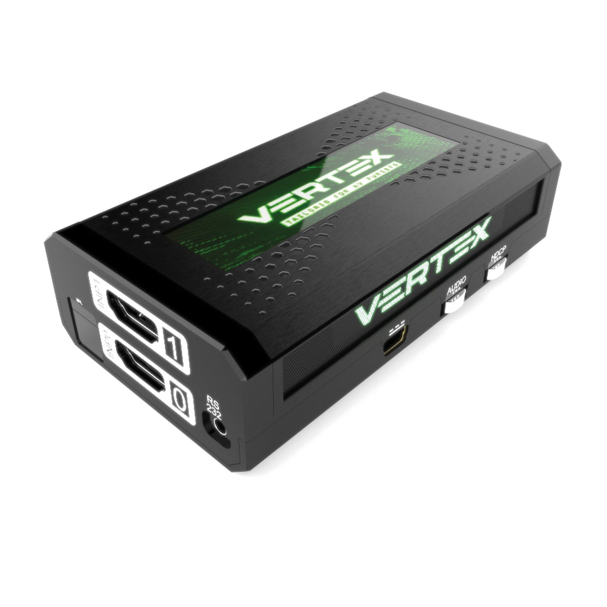 HDFury HDF0110 Vertex 2X 2 HDMI Matrix, 18Gbps para 4K60 4: 4: 4 600MHz, Escalador Integrado y convertidor de Formato Negro