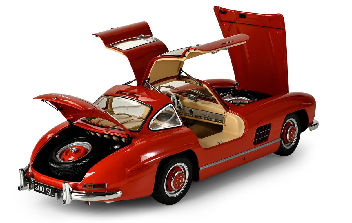 IXO Colecciones 1:8 IXO Mercedes 300 SL Rojo - modelismo, maquetas, Kit de construcción, Kit de modelismo, 602 Piezas