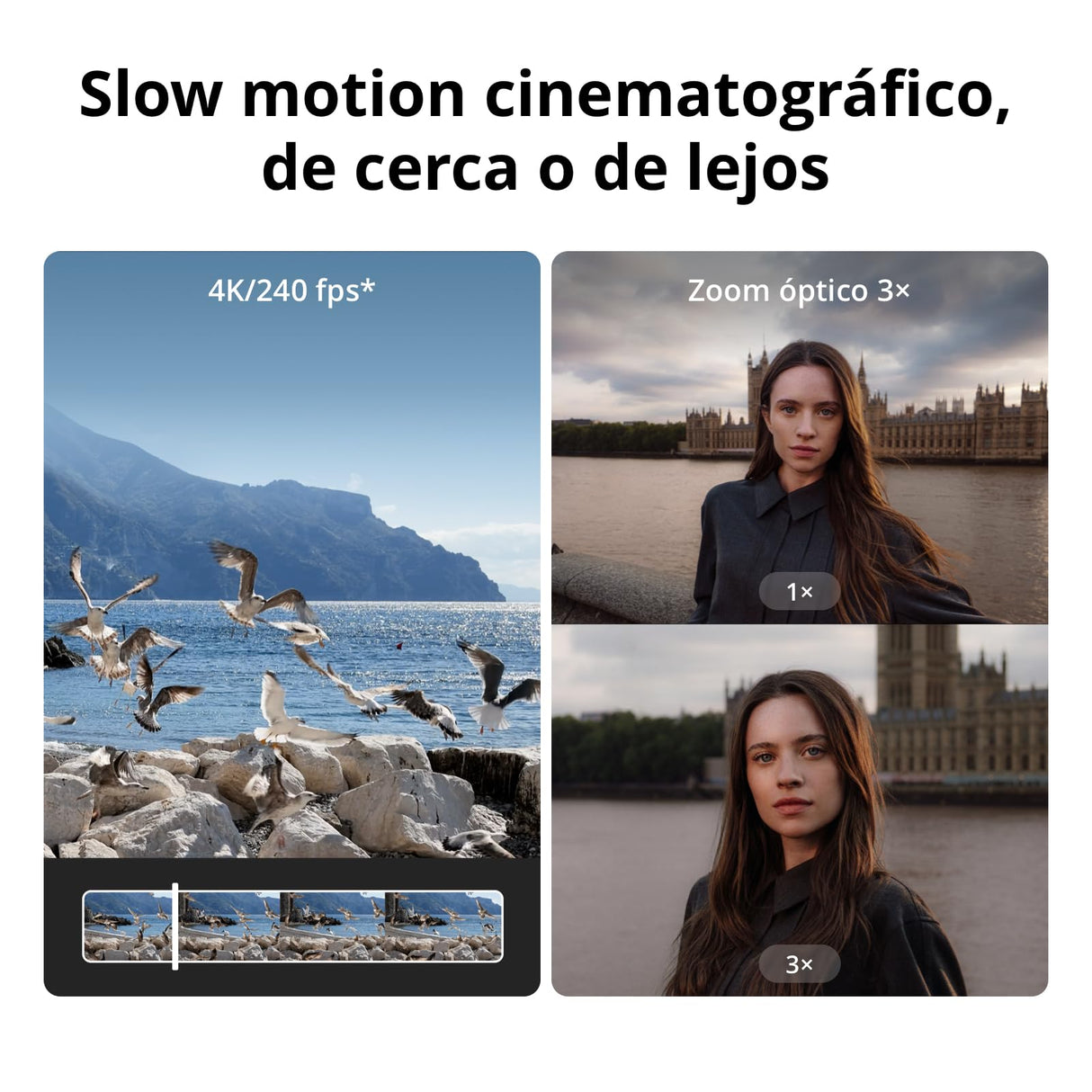 DJI Pack Estándar Osmo Pocket 4P, cámara para Vlogs 4K de Doble Objetivo