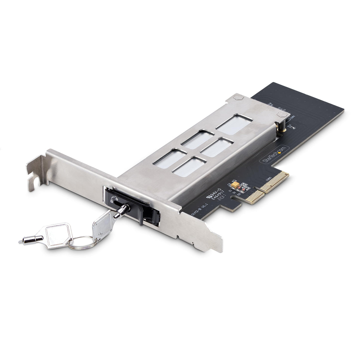 StarTech.com Tarjeta PCIe x4 a SSD NVMe M.2 - Rack Móvil Backplane con Bandeja Removible Hot Swap Intercambiable en Caliente - Bahía de Unidad PCIe 4.0/3.0 - con Llave (M2-Removable-PCIE-N1)