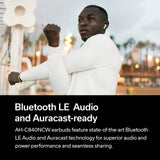 Denon AH-C840NCW - Auriculares intrauditivos inalámbricos Bluooth con cancelación Activa de Ruido, Resistentes al Agua, Llamada cristalina, Color Blanco
