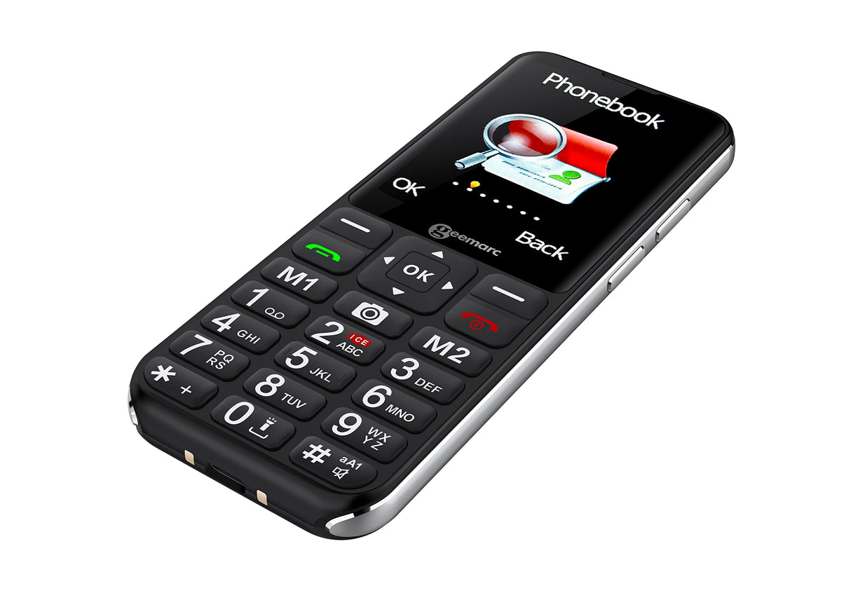 Geemarc CL8600 - Teléfono Móvil 4G con Volumen de Recepción Amplificado, Botones Grandes, Función SOS y Teclas de Memoria - Personas con Discapacidad Auditiva - Desbloqueado y Bluetooth - Versión ES