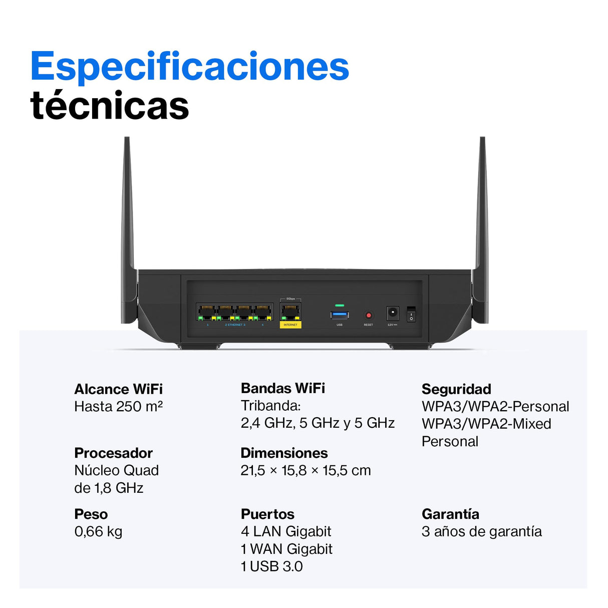 Linksys - Router Mesh WiFi 6E, tribanda Hydray Pro 6E, enrutador inalámbrico de 8 flujos, Banda de 6 GHz, hasta 6.6 Gbps, Cobertura de 250 m², más de 55 Dispositivos