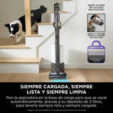 Shark PowerDetect Clean & Empty aspiradora inalámbrica, PowerFins Detect, Reverse Clean, estación 2L, Anti Hair Wrap Plus, 70 min, ligera, accesorios para pelo de mascota y superficies, Gris IP3225EUT