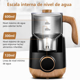AMZCHEF 8-IN-1 Espumador de Leche Electrico 550 W | 600ml Calentador de Leche para Espumar Leche Caliente y Fría, Leche Caliente, Leche con Chocolate, Comida para Bebé a Base de Leche | Negro