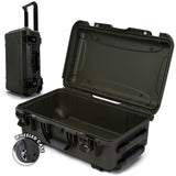 Nanuk Wheeled Series 935 - Funda Protectora Ligera de Resina NK-7 Impermeable para cámara DSLR, 3 Lentes, Flash, Color Verde Oliva