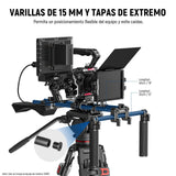 NEEWER Equipo de Hombro Mount Video Rig para Cámara DSLR y Videocámara Arca Liberación, Asas Dobles 15mm Varilla(16"/40cm), Estabilizador Video para Cine Compatible con SmallRig Follow Focus, SR007