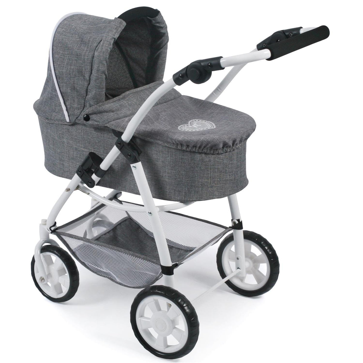 Bayer Chic 2000 637 76 Carrito Emotion All in, 3 en 1 de muñecas, Jeans Gris, de 3 a 6 años.