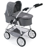 Bayer Chic 2000 637 76 Carrito Emotion All in, 3 en 1 de muñecas, Jeans Gris, de 3 a 6 años.