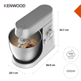 Kenwood KVL4100S Amasadora Planetaria, 50 W, 6.7 Litros, Plata