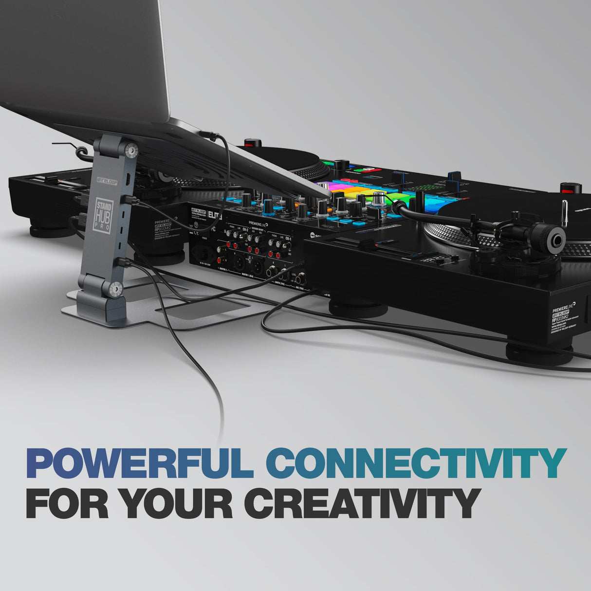 Reloop Stand Hub Pro - Soporte Multimedia 10 en 1 USB-C con Entrega de energía