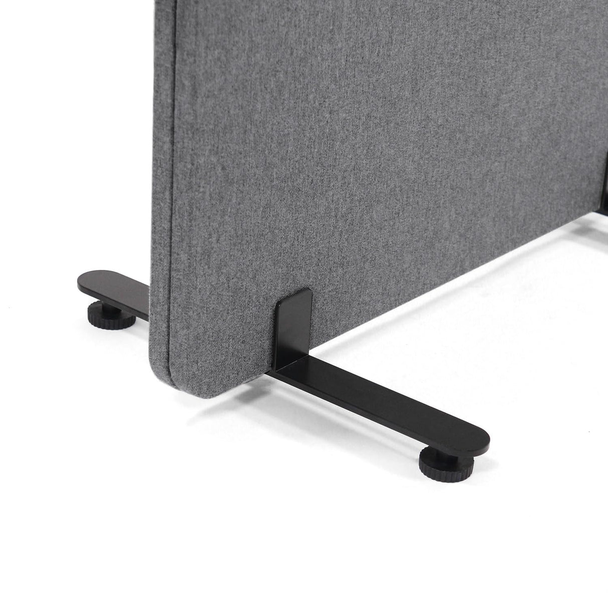hjh OFFICE 891006 Tabique acústico FLEXMIUT 177 x 60 cm, Juego de 2, Separador de Espacios, con Ruedas y Deslizadores, Tejido Gris Oscuro