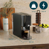 Princess Máquina multicápsula, bomba italiana de 19 bares, depósito de agua de 800 ml, compatibilidad 4 en 1, 1450 W, compatible con Nespresso® y Dolce Gusto®, sin BPA, piezas desmontables, 249454