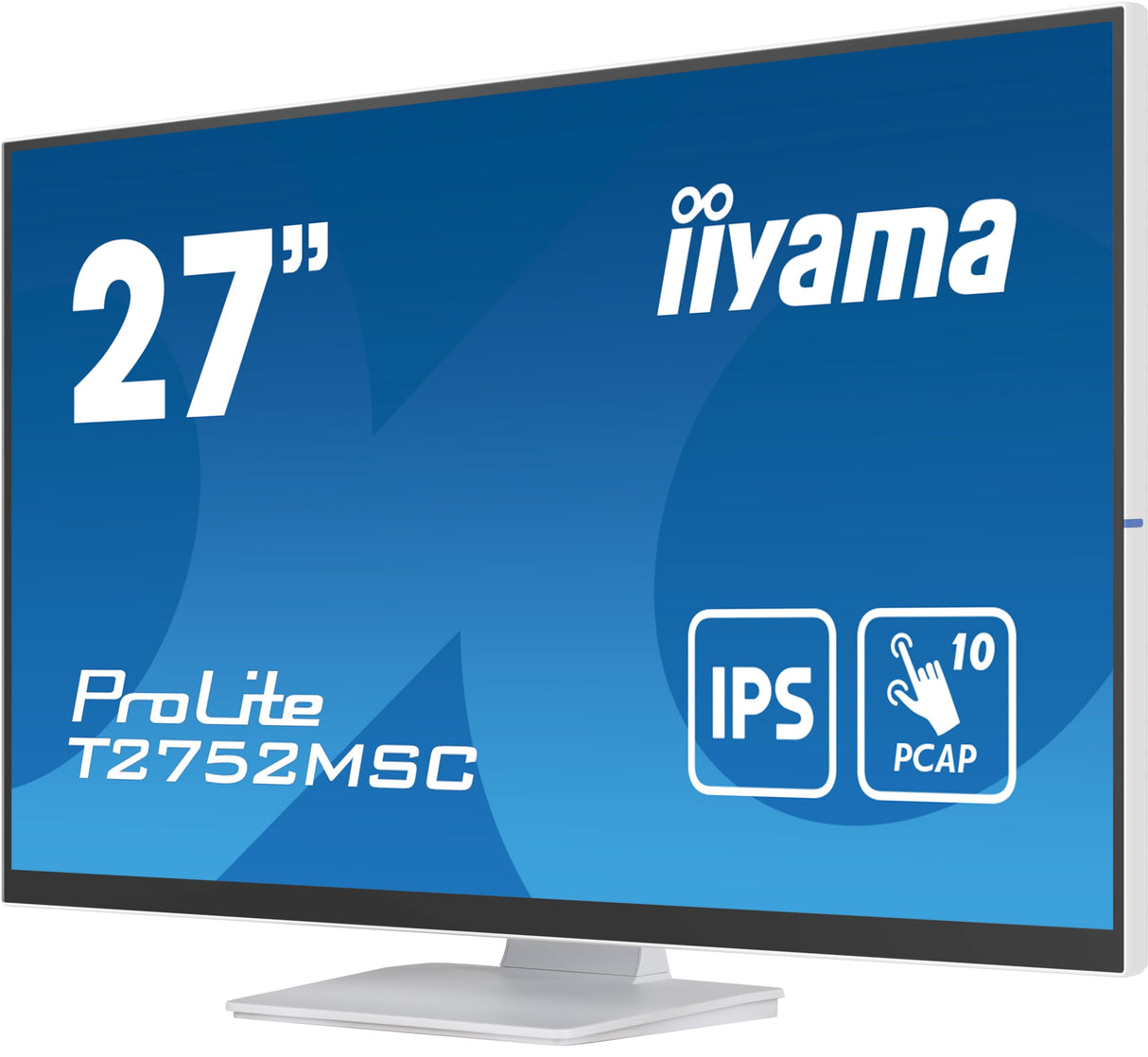 iiyama T2752MSC-W1 27" BLANCO Bonded PCAP 10P Táctil, 1920x1080, Panel IPS, Flat Bezel Free Glass Front, HDMI, Displayport, 360cd/m² ( Táctil), USB Hub 2x 3.2, Altavoces
