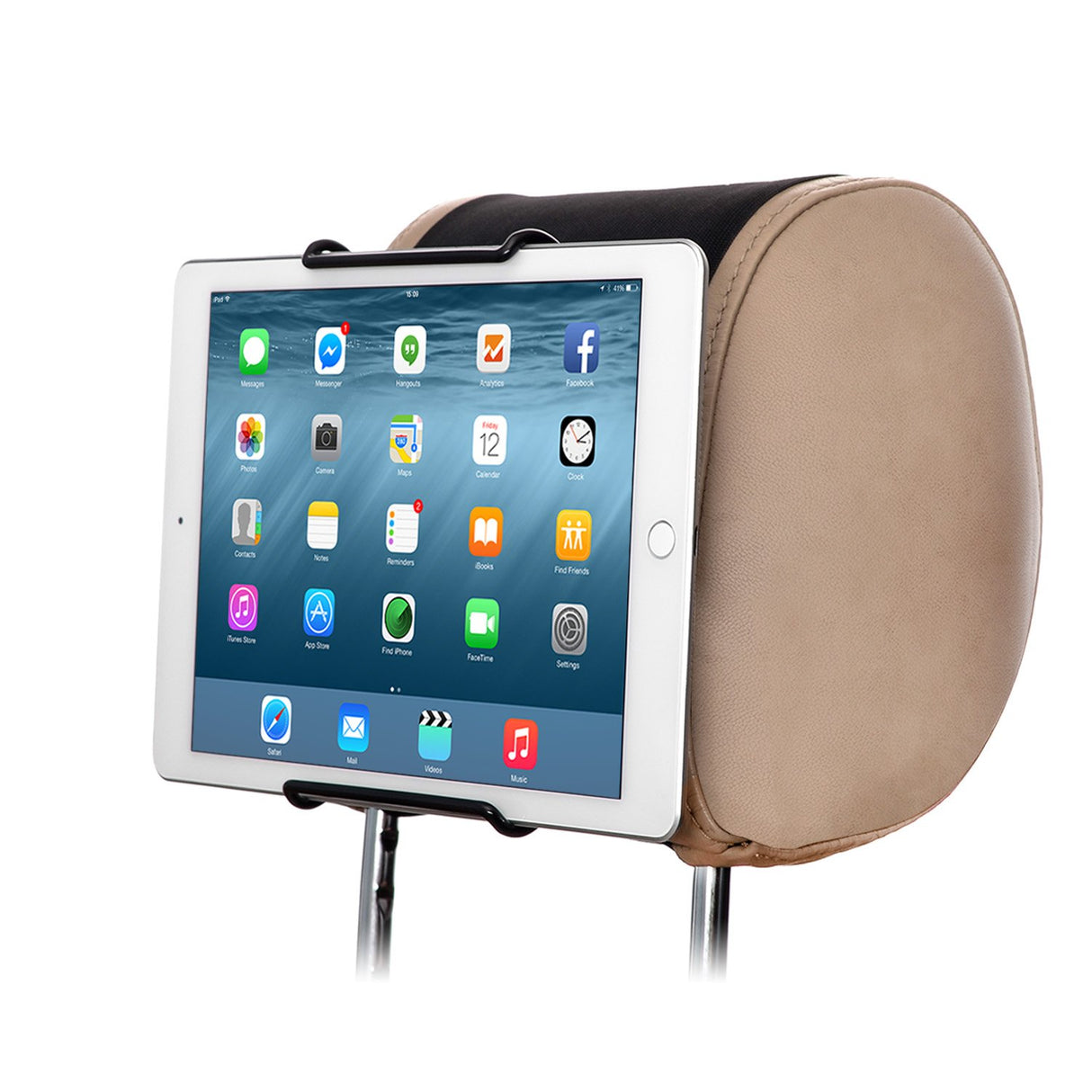 TFY Soporte universal para reposacabezas de coche, funciona con o sin funda, sin piezas sobresalientes, se adapta a todos los tablets de 6 pulgadas a 11 pulgadas, Apple iPad, iPad 4 (iPad 2 y 3), iPad Air, iPad Mini, Samsung Galaxy Tab & Note - Google Nex