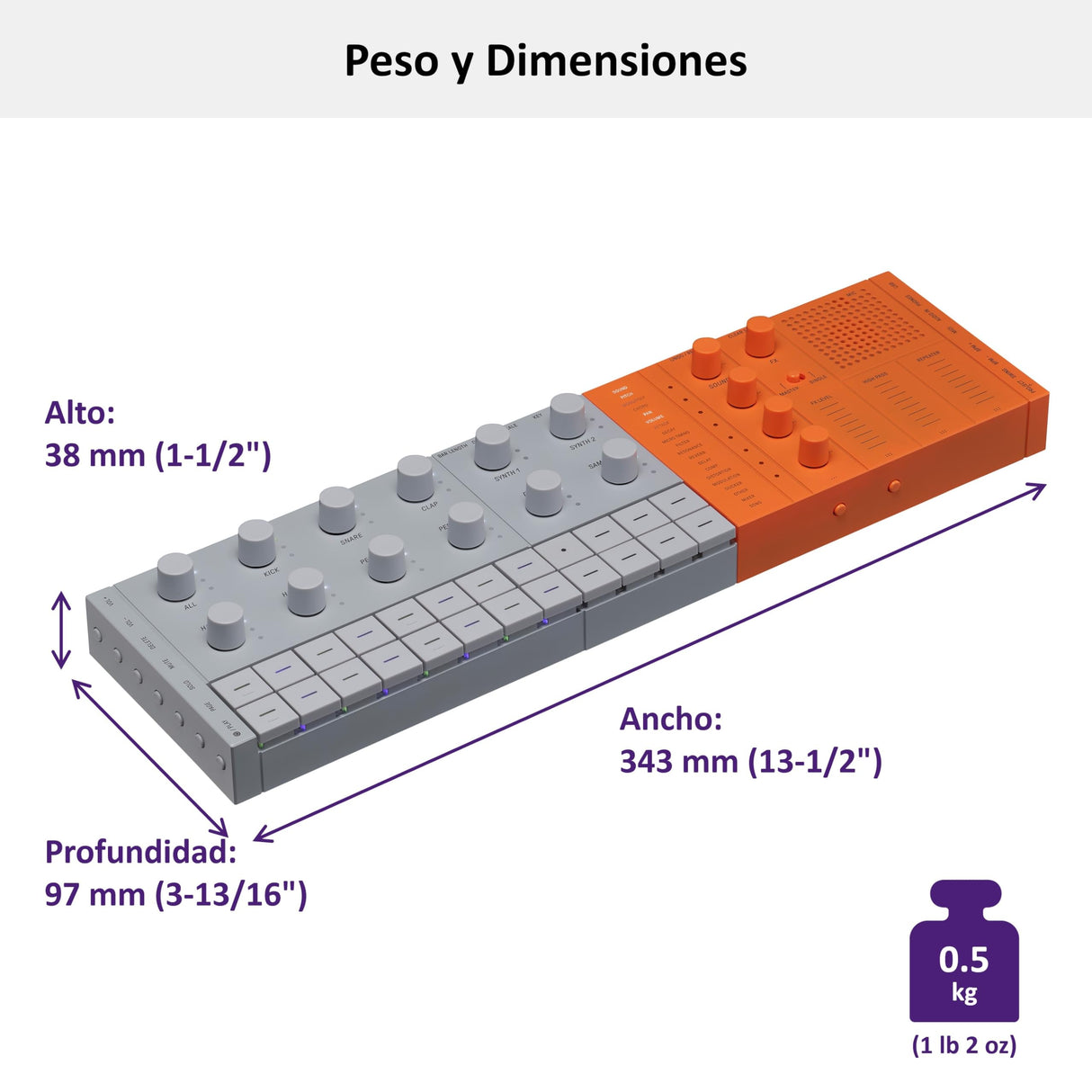 Yamaha SEQTRAK Mobile Music Ideastation – Estudio de Producción Musical Todo-en-Uno con Motores de Sonido Duales, Muestreo Integrado, Altavoz Incorporado y Batería Recargable – Naranja