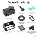DJI Osmo Action 4 Pack Esencial: cámara de acción Sumergible 4K/120 fps con un Sensor de 1/1.3 Pulgadas, Gran Rendimiento con Poca luz, Color D-Log M de 10 bits, batería Duradera de 1770 mAh