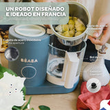 BÉABA Babycook Neo, Robot de cocina infantil, tritura, cocina y cuece al vapor, Rápido en 15 minutos, Recipiente de vidrio y cesta de acero inoxidable, Para Bebés y Niños, Gris mineral