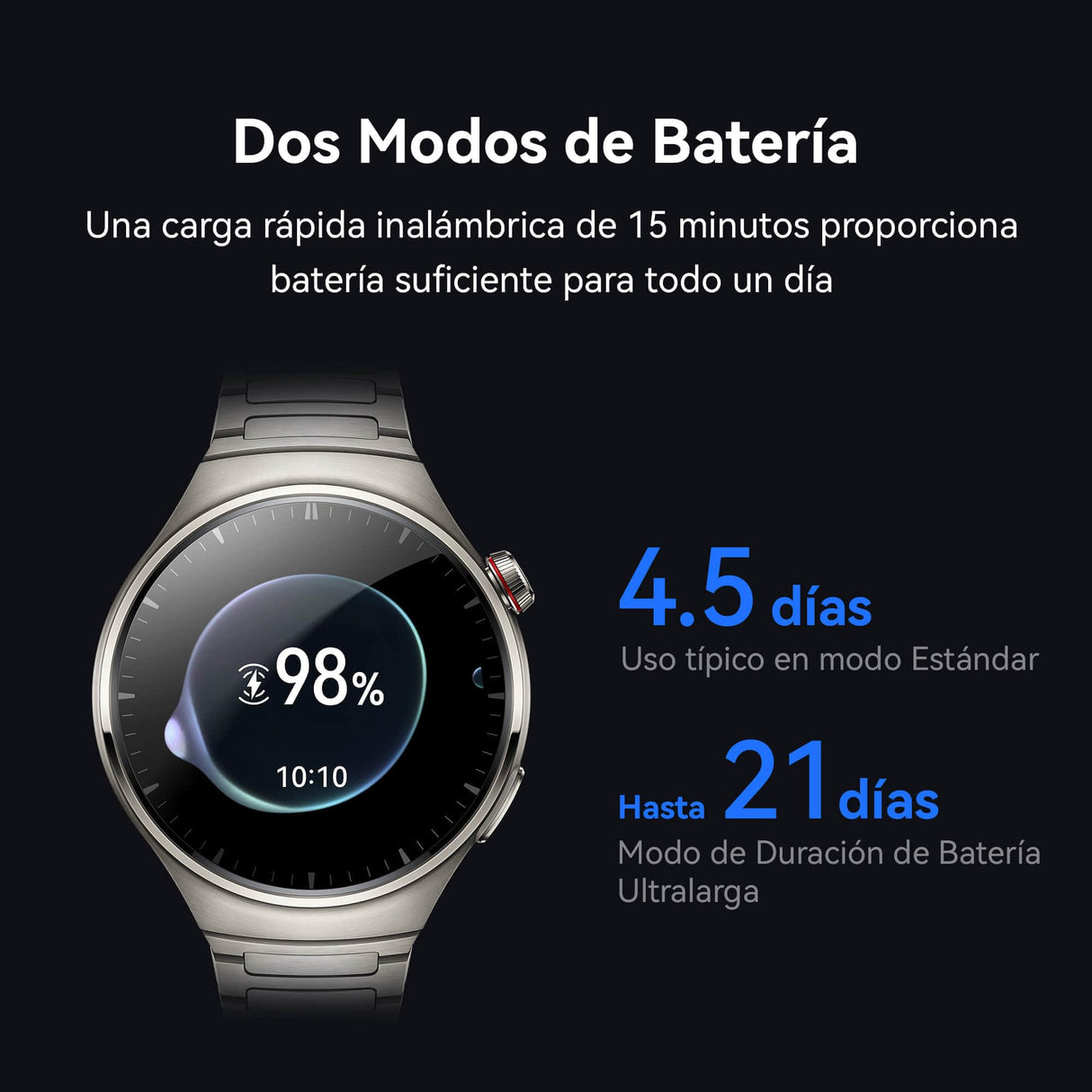 HUAWEI Watch 4 Pro Smartwatch, Cristal Curvo 3D, Controla Tu Salud, Llamadas Móviles Esim, Otras Interacciones, duración de Batería hasta 21 días, Compatible con Android e iOS, Titanio