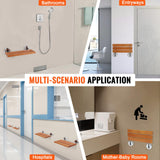 VEVOR Asiento de Ducha Plegable de Teca, 510 x 350 x 50 mm, Montado en la Pared con Capacidad de Carga de 199,58 kg, para el Cuidado del Hogar, para Personas Mayores, Mujeres Embarazadas y Niños