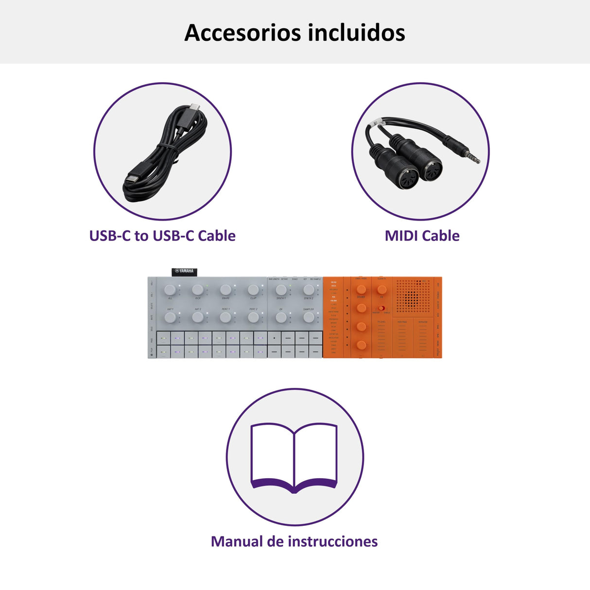 Yamaha SEQTRAK Mobile Music Ideastation – Estudio de Producción Musical Todo-en-Uno con Motores de Sonido Duales, Muestreo Integrado, Altavoz Incorporado y Batería Recargable – Naranja