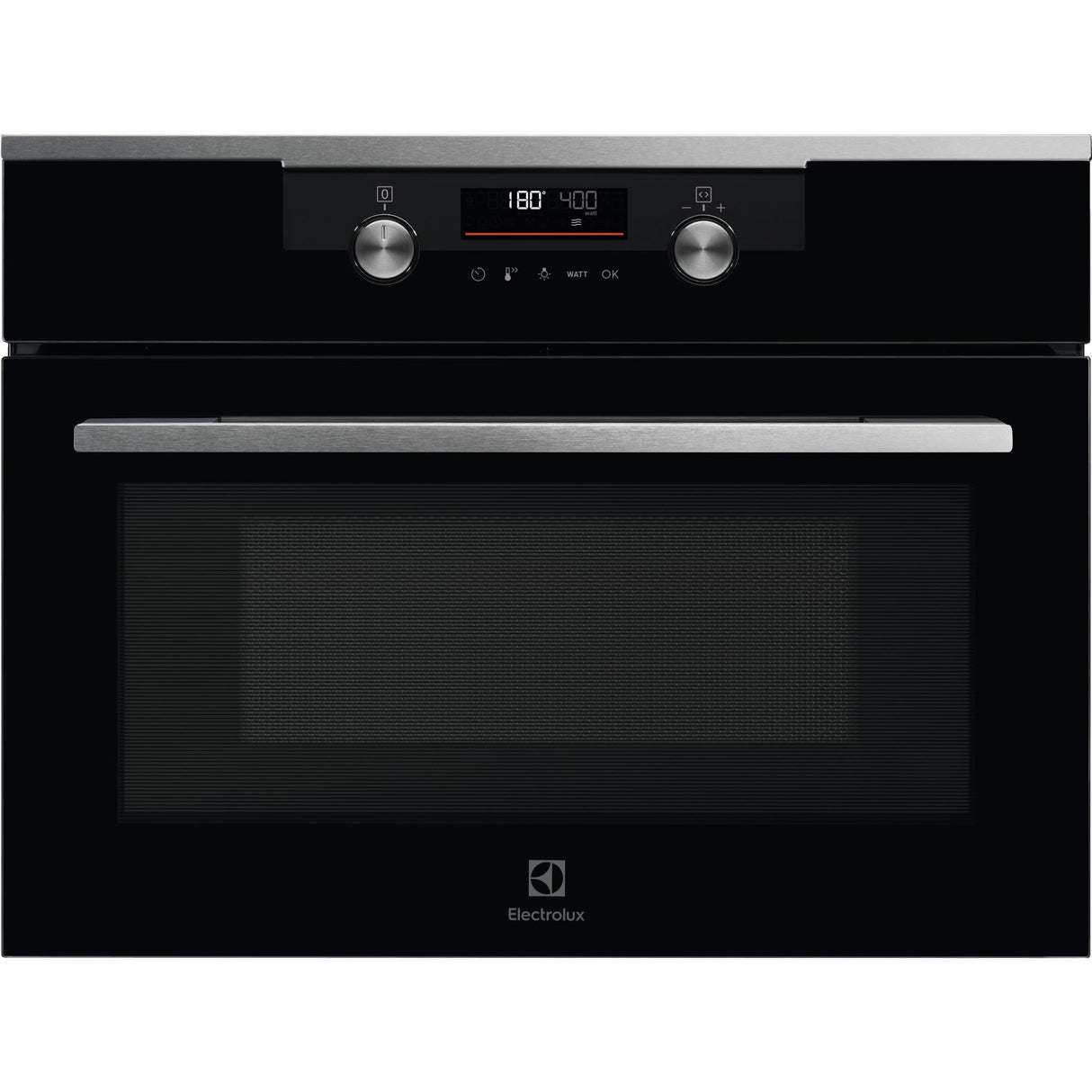 Electrolux CKM806CX Horno Eléctrico Compacto, 42 L, Función Microondas, Potencia 1000W, Grill de 1900W, 23 Funciones, Calentamiento Rápido, Pantalla TFT, Serie 800, Negro, Fabricado en UE