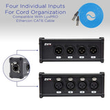 LyxPro 4 canales 3 pines multi red XLR cable Breakout para iluminación de sonido y grabación de estudio macho y hembra a RJ45 Ethercon