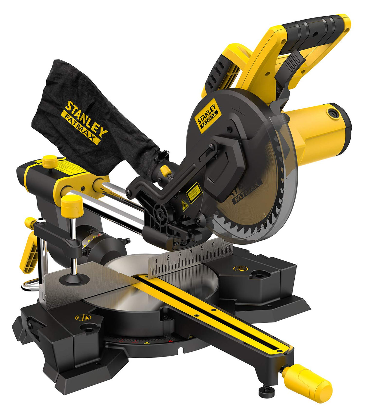 STANLEY FATMAX FME721-QS - Ingletadora telescópica 1.500W, Ø disco 216mm, bisel 45°