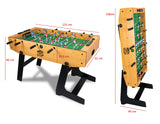 Teorema - Futbolín Plegable de Madera, fútbol para Adultos y niños con 2 Bolas y Varillas telescópicas, 158 x 45 x 85 cm