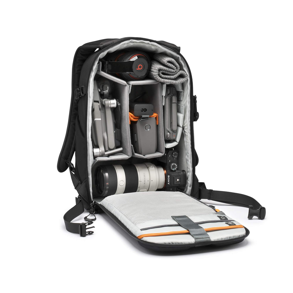 Lowepro Flipside BP 400 AW III Mochila para Cámara Sin Espejo y DSLR - gris oscuro - acceso posterior - acceso lateral - Divisores Ajustables - para Cámaras como Sony α7 - LP37353-PWW