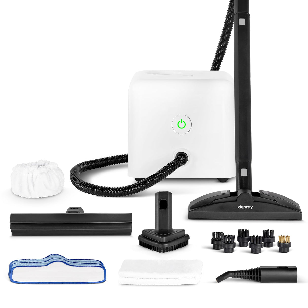 Dupray Neat Limpiador a Vapor con 17 Piezas – Potente limpiador de vapor multifunción para el hogar: suelos, baldosas, juntas, colchones, muebles, ventanas, coche y más (Neat Steam Cleaner EU Plug)
