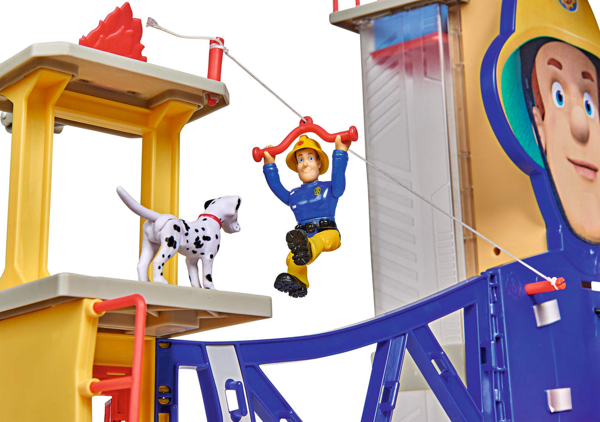 Simba Sam Mega 109251059 - Camión de Bomberos XXL con Figura de Sam, con luz, Sonido y Radio, para niños a Partir de 3 años, Exclusivo en Amazon