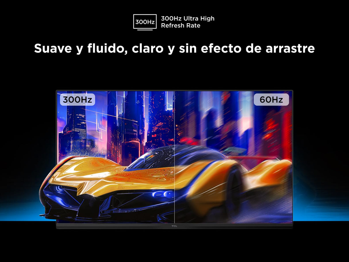 TCL 25" QD-Mini-LED 25G64 Gaming Monitor, Full HD Resolution, 300Hz, Fast-IPS Panel, 600-nit HDR, 1ms GTG Response Time, AMD Freesync Premium, G-Sync Compatible
