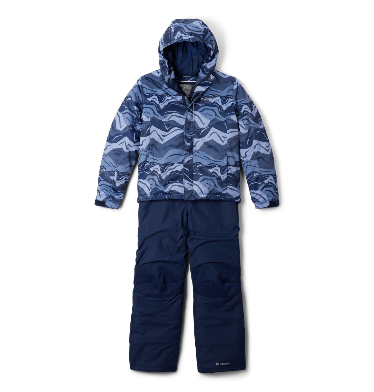 Columbia Buga Set, Conjunto de chaquetas y pantalones de esquí para Junior Unisex, Collegiate Navy Tectonic, Talla XXS