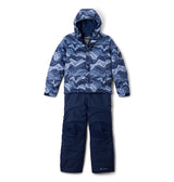Columbia Buga Set, Conjunto de chaquetas y pantalones de esquí para Junior Unisex, Collegiate Navy Tectonic, Talla XXS