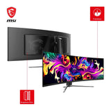MSI MPG 491CQPA QD-OLED Monitor Curvo de 49 Pulgadas DQHD Gaming - 1800R, 5120 x 1440 Quantum Dot OLED Panel, 240Hz/0.03ms, 99% DCI-P3, ΔE ≤2,DisplayHDR True Black 400, KVM - DP 1.4a, HDMI 2.1
