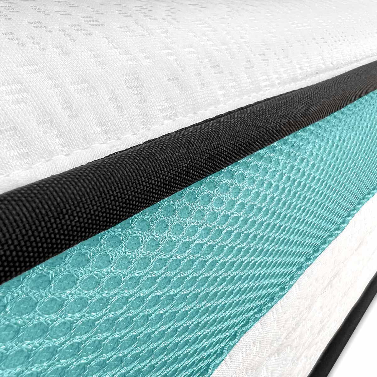amuéblate online - Colchón viscoelástico 180x200 cm, Flow Nature Multicapa, Altura 24 cm, Firmeza Media/Alta, Tratamiento antiácaros, antibacterias e hipoalergénico. Fabricado en España