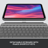 Logitech Combo Touch Funda con Teclado Extraíble para iPad 10.ª Generación, Italian Layout