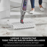 Shark Mopa de vapor automática [S6003EU] Klik N’ Flip, Steam Blast, Dirt Grip, 3 Controles inteligentes de vapor directo, Burdeos/ Gris Acero
