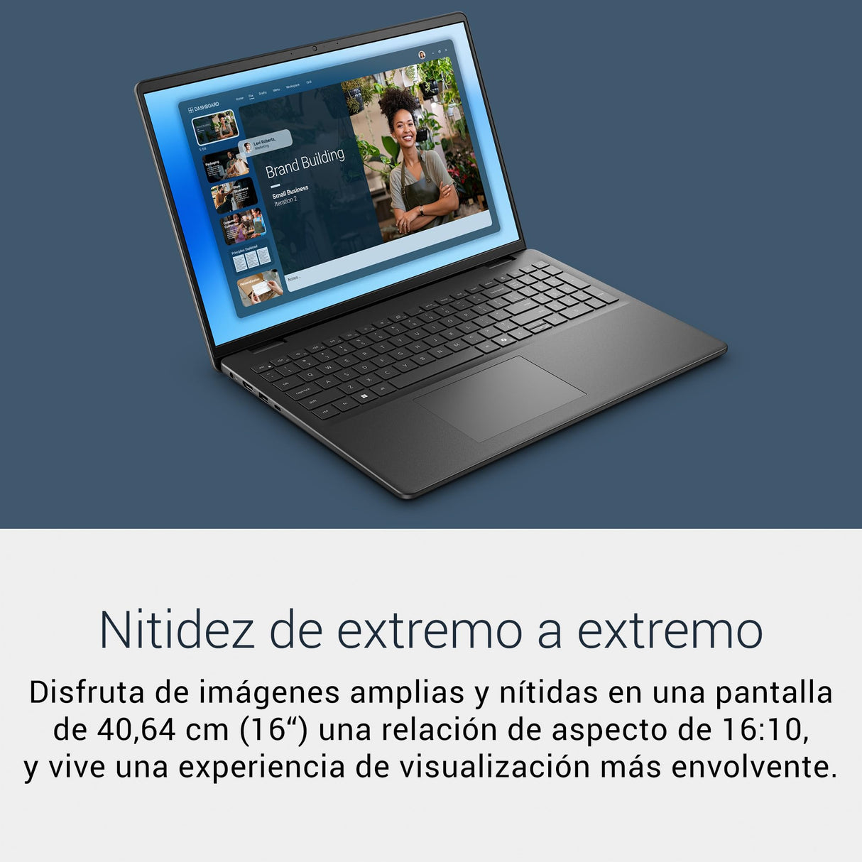 DELL 16 Ordenador Portátil DC16250, Intel Core 7 150U, 16" 2K, 16 GB RAM