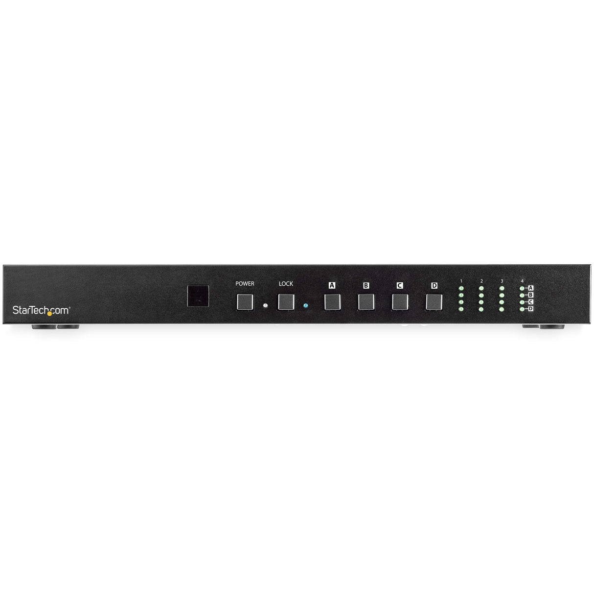StarTech.com Switch Multiplicador de Vídeo HDMI Matriz de 4x4 con Audio y Control por Ethernet, Vídeo de 4K a 60H, Divisor HDMI 2.0 de Montaje en Rack con Mando a Distancia (VS424HD4K60)