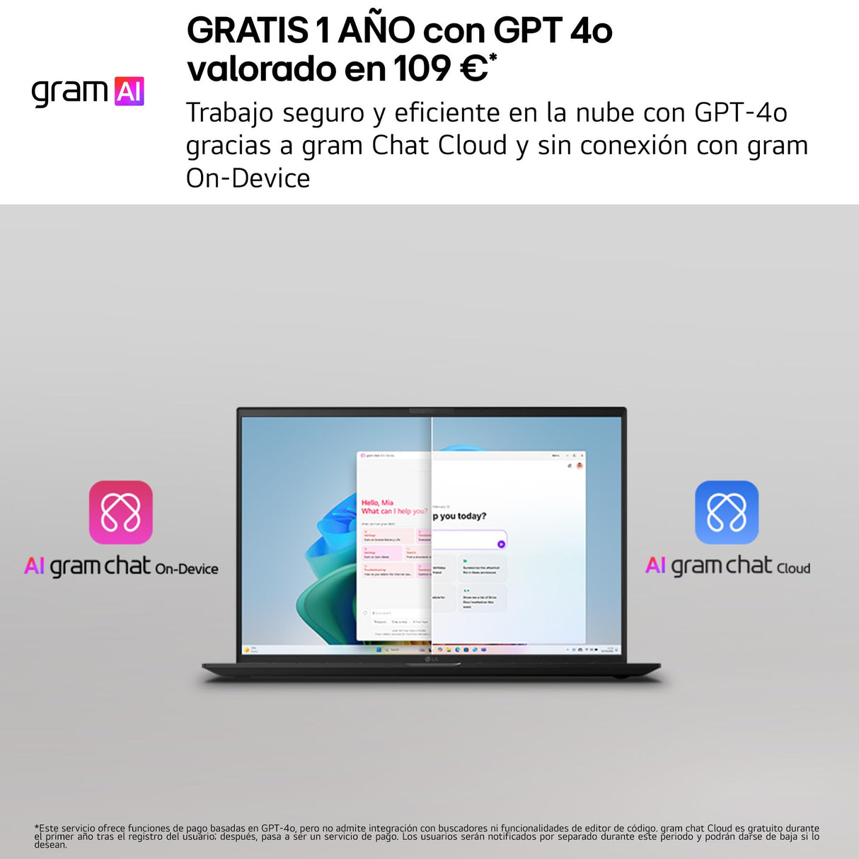 LG gram 14Z90U-G.AU88BN - Ordenador Portátil Ultraligero de 14" Intel Core Ultra 7 355, 3 GB RAM, 1 TB SSD, Intel Graphics (4Xe), IPS Antirreflejo, 1120g, 36.5h, Windows 11, Teclado ES, Negro