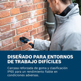 Medidor de humedad GMP 2-15 de Bosch Professional basado en clavijas (mide 37 tipos de madera y 10 materiales de construcción, termohigrómetro integrado, IP65, 2 pilas AA, bolsa)