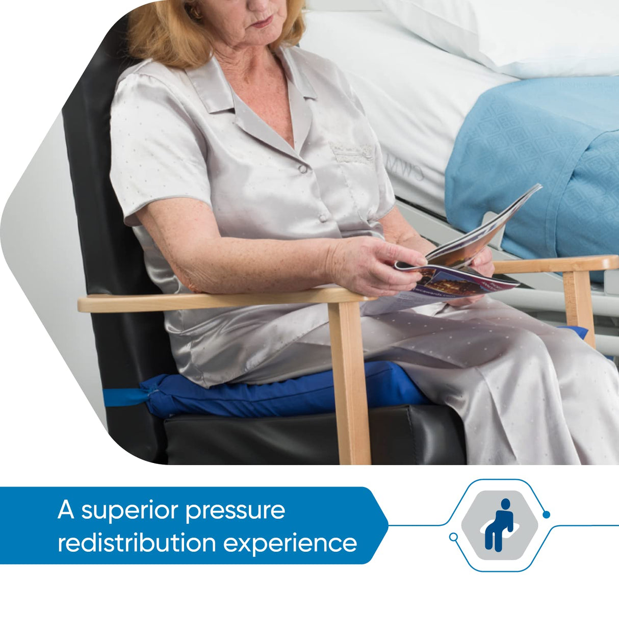 Repose - Cojín de Asiento de Alivio de presión con Bomba Manual - Cojín de presión Inflable para Silla o Silla de Ruedas - Ayuda en la prevención de úlceras por presión y úlceras por presión