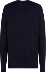 Tommy Hilfiger Jersey Hombre Essential Cotton con Cuello de Pico, Azul (Desert Sky), XL