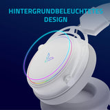 Rapoo Auriculares inalámbricos VH800 para Videojuegos, micrófono Flexible con Silencio, Almohadillas de Piel sintética, batería de 46 h, Auriculares Bluetooth y PC de 2,4 GHz, Mac, Xbox One, PS4,
