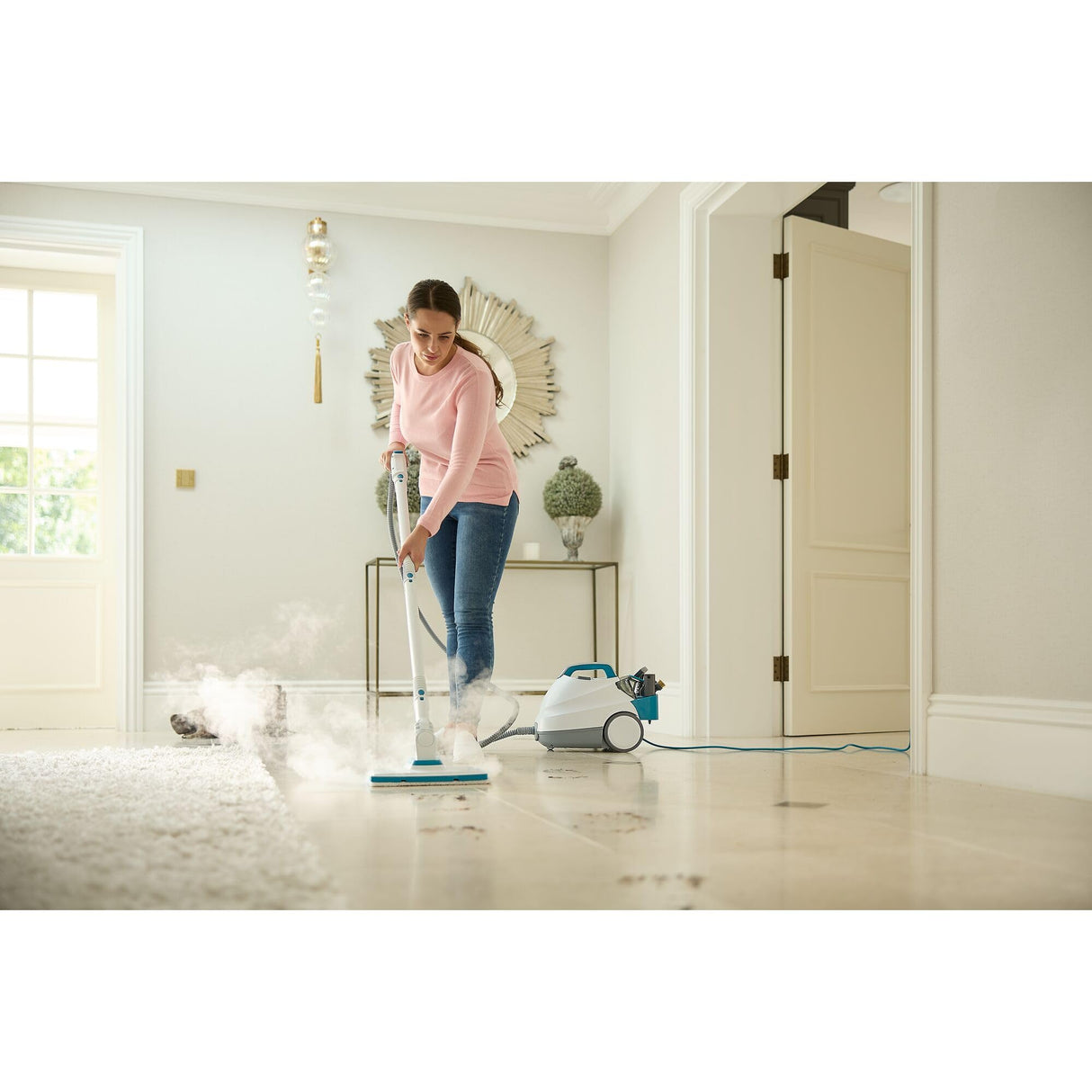 BLACK+DECKER Mopa a Vapor Presurizada Multifunción, 2300W, Incluye 14 accesorios, BHSMP2314-QS