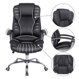 SONGMICS Silla de Oficina, Silla de Escritorio, Silla de Juego con Reposabrazos, Silla de Ordenador, Silla Ejecutiva, Altura Ajustable , para Estudio, Negro Tinta OBG57B