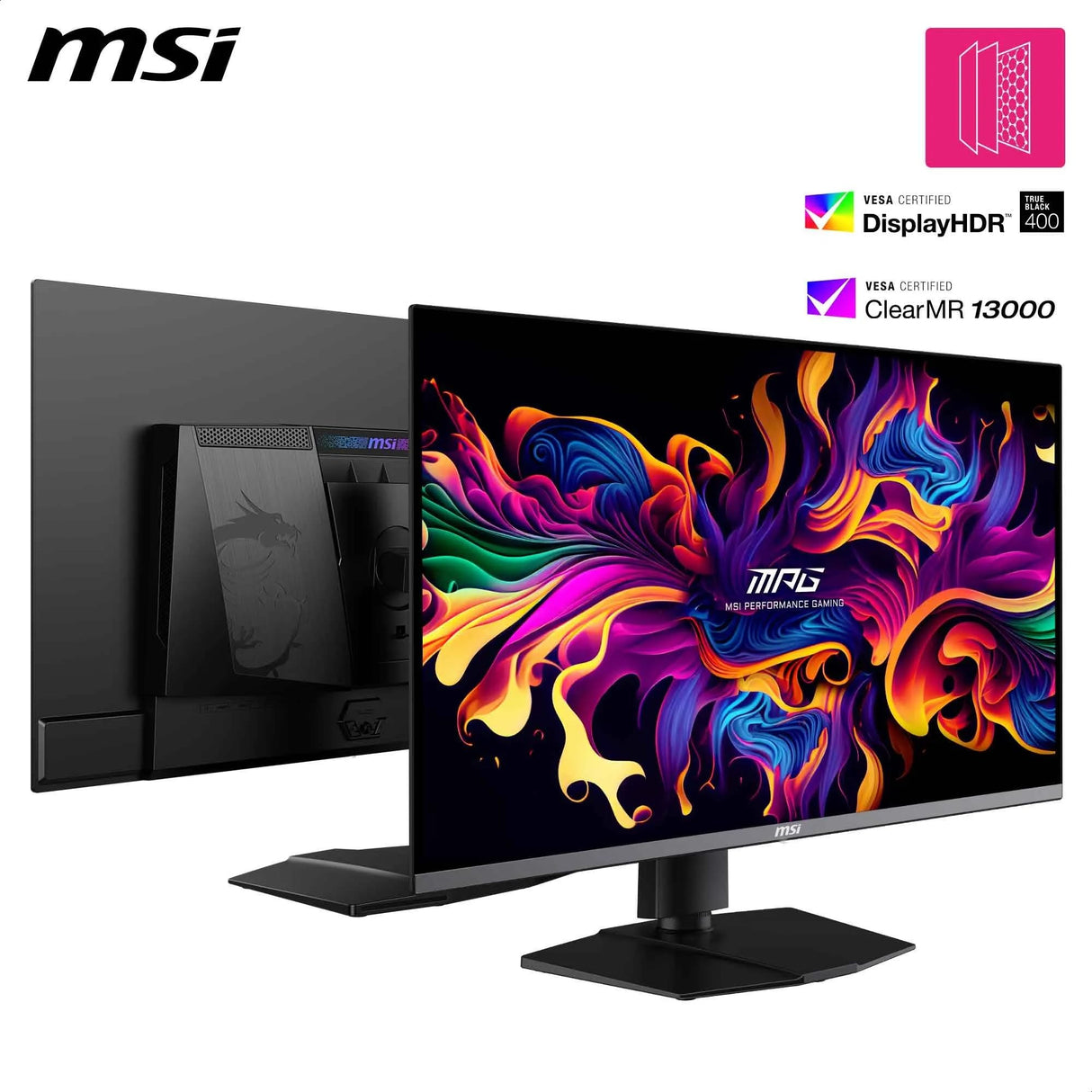 MSI, MPG 322URXDE QD-OLED, 32 Pulgadas, 4K UHD, 3840 x 2160, Monitor OLED, 240 Hz, 0,03 ms, DisplayHDR True Black 400, Compatible con G-Sync, HDMI 2.1, DP 2.1a, USB C (98 W PD), Altura Ajustable